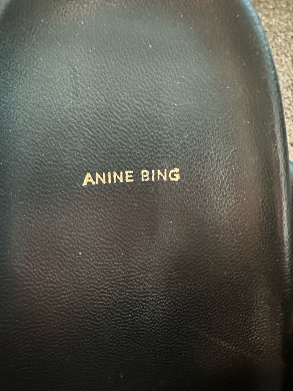 ANINE BING Black Leather Lizzie Slides Puffy Criss Cross Sandals EU 38 US 8 - Picture 7 of 9